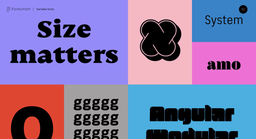 Fontsmith Variable Fonts website