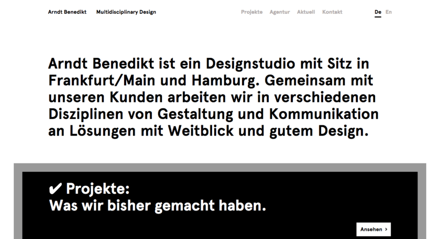 Arndt Benedikt website