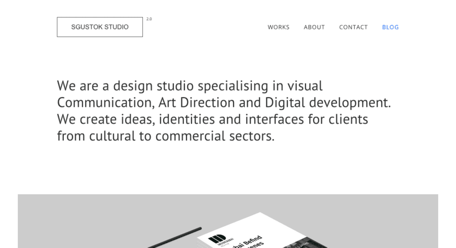 Sgustok Studio website