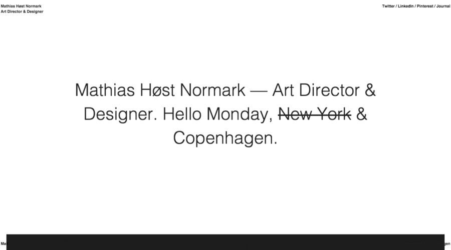 Mathias Host Normark website