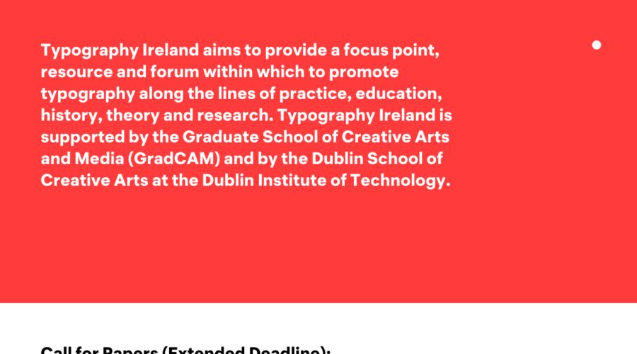 Typography Ireland website