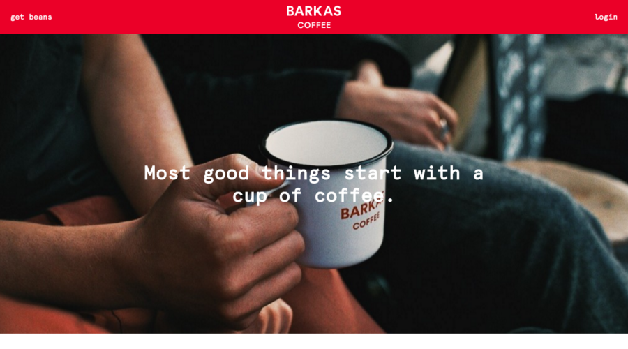 Barkas Coffee website