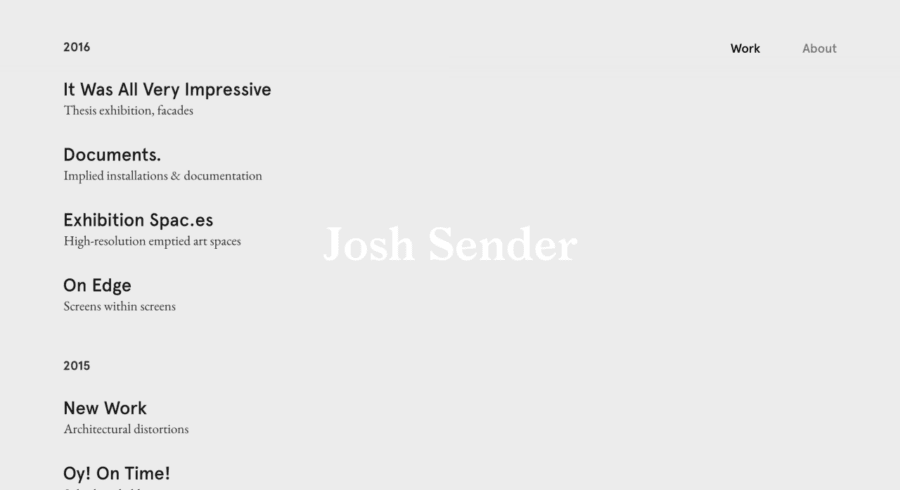 Josh Sender website