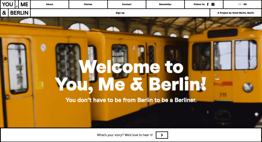 You, Me & Berlin website