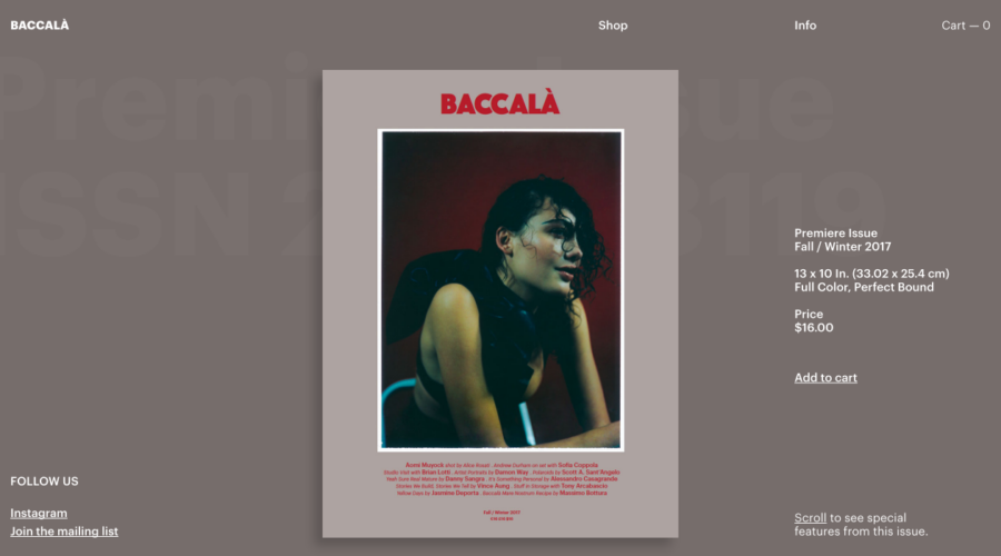 Baccalà website