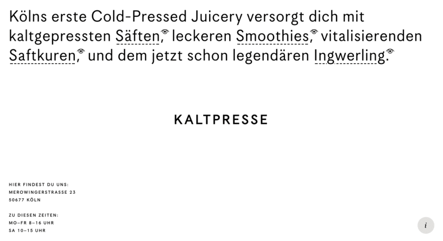 Kaltpresse website