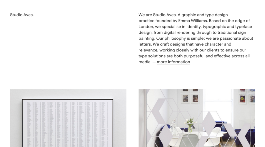 Studio Aves website