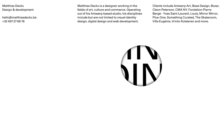 Matthias Deckx website