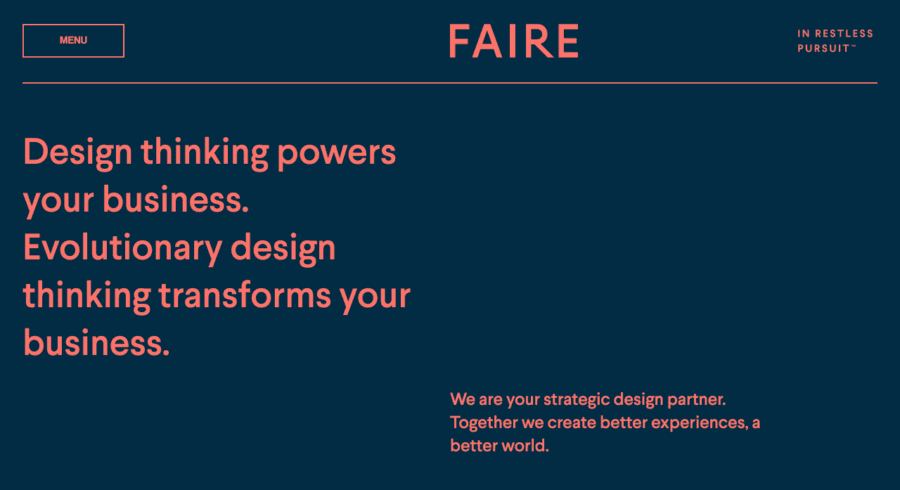Faire Design website