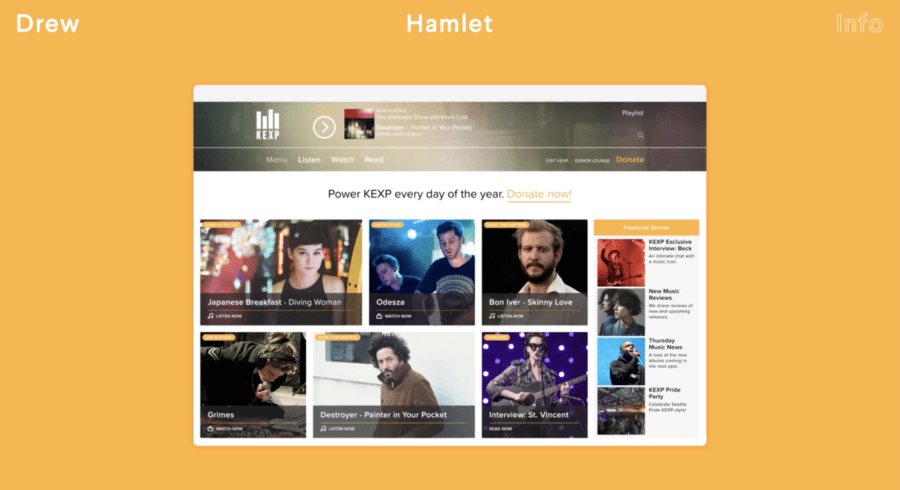 Drew Hamlet website