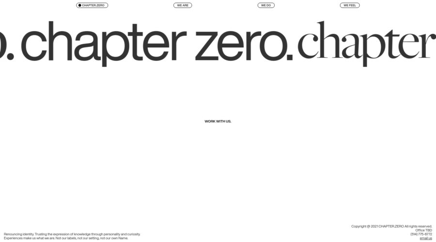 Chapter.Zero website