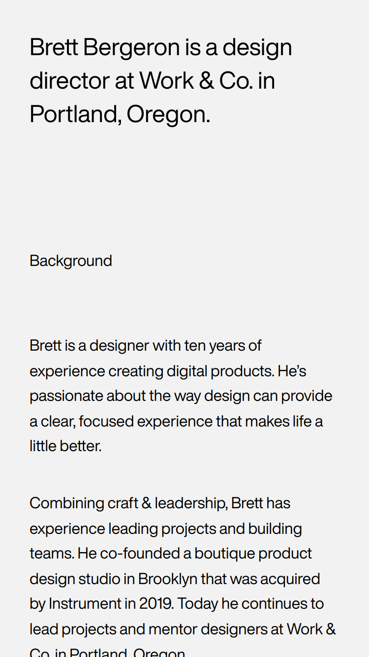 Brett Bergeron website