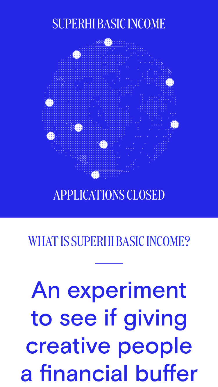 SuperHi Basic Income website