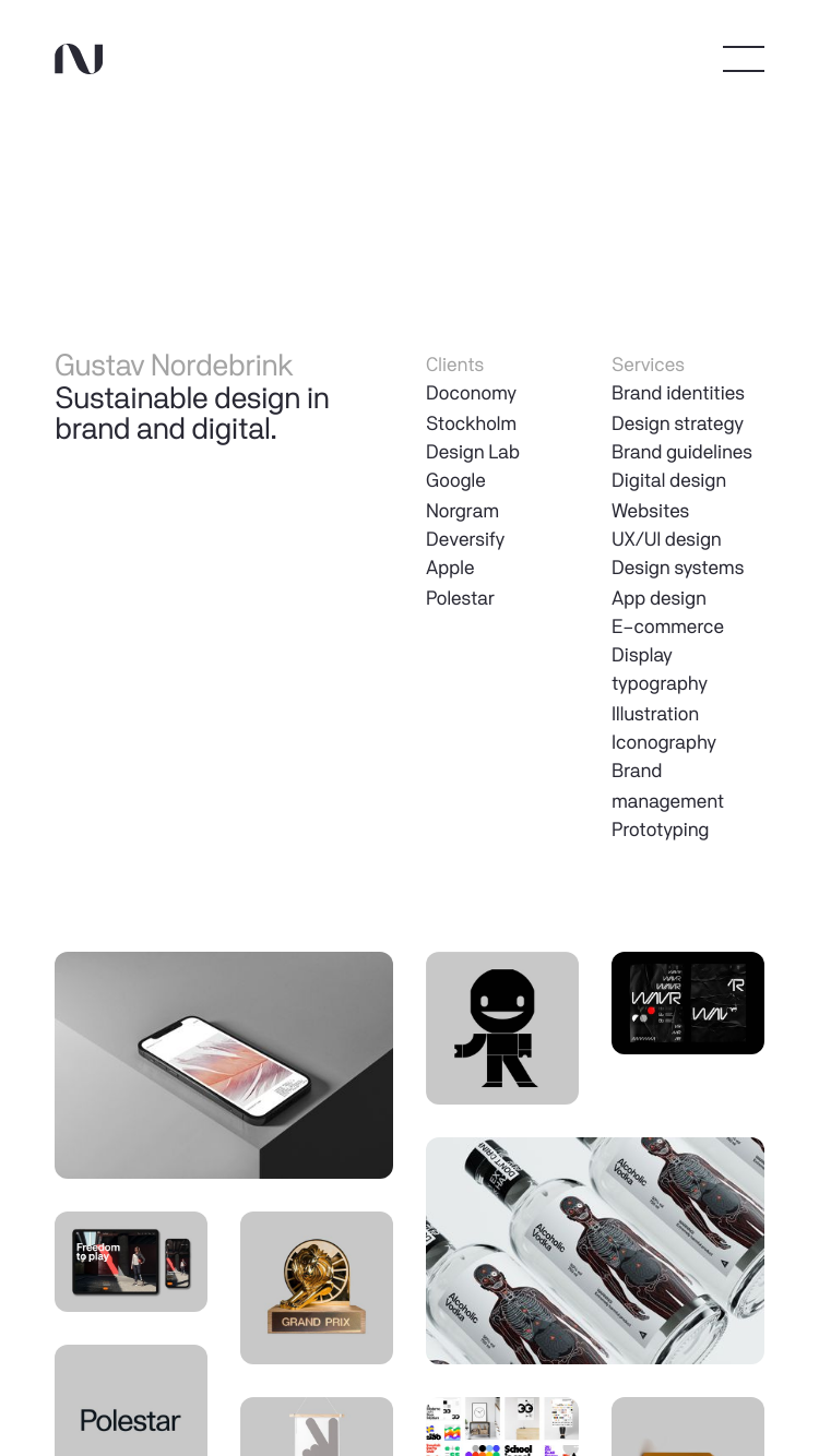 Gustav Nordebrink website