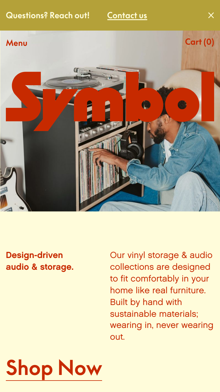 Symbol Audio website