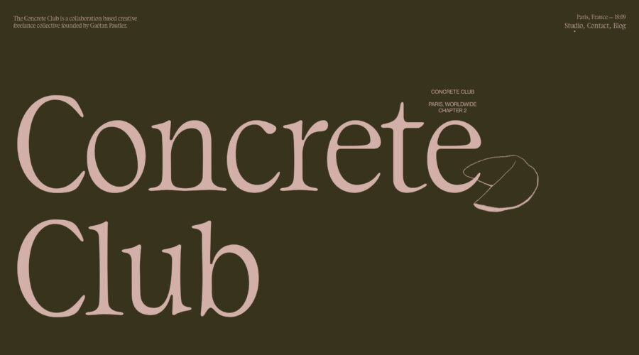 Concrete Club Studio website