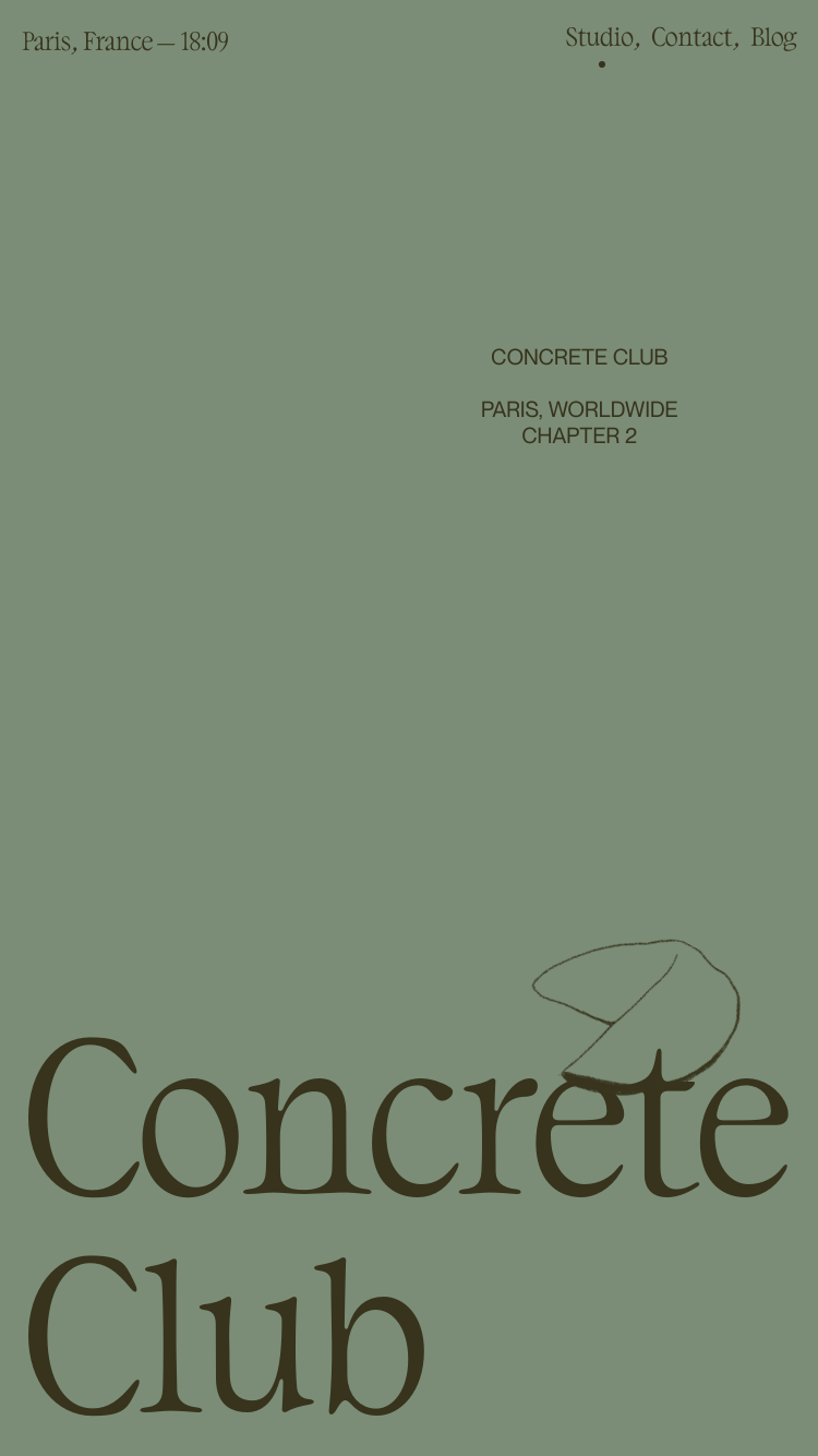 Concrete Club Studio website