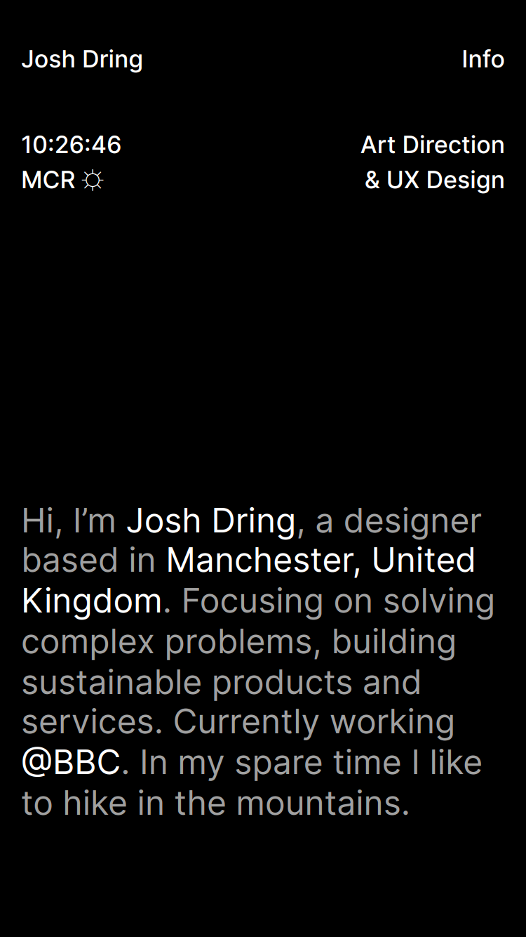 Josh Dring website