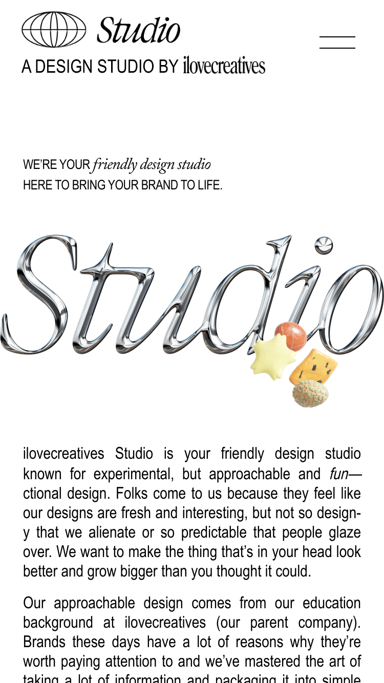 ilovecreatives Studio website