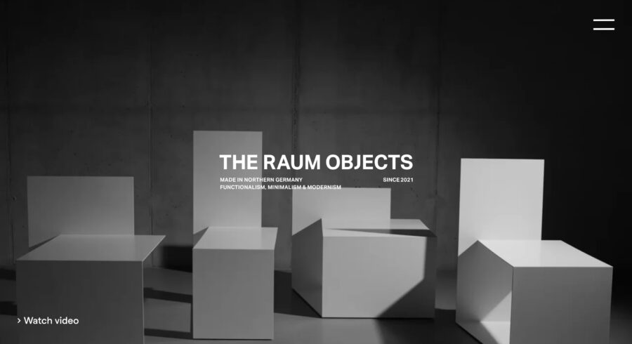 The Raum Objects website