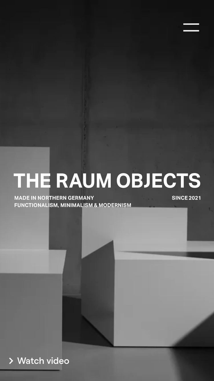 The Raum Objects website