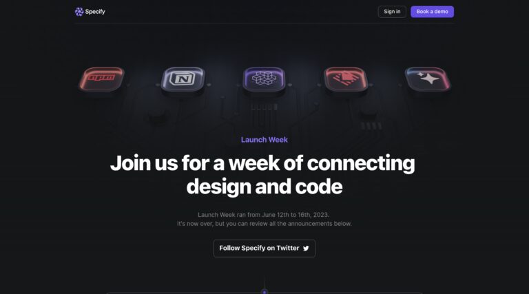 Launch Week Specify Launch Week on Minimal Gallery