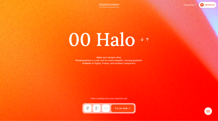 Shader Gradient website