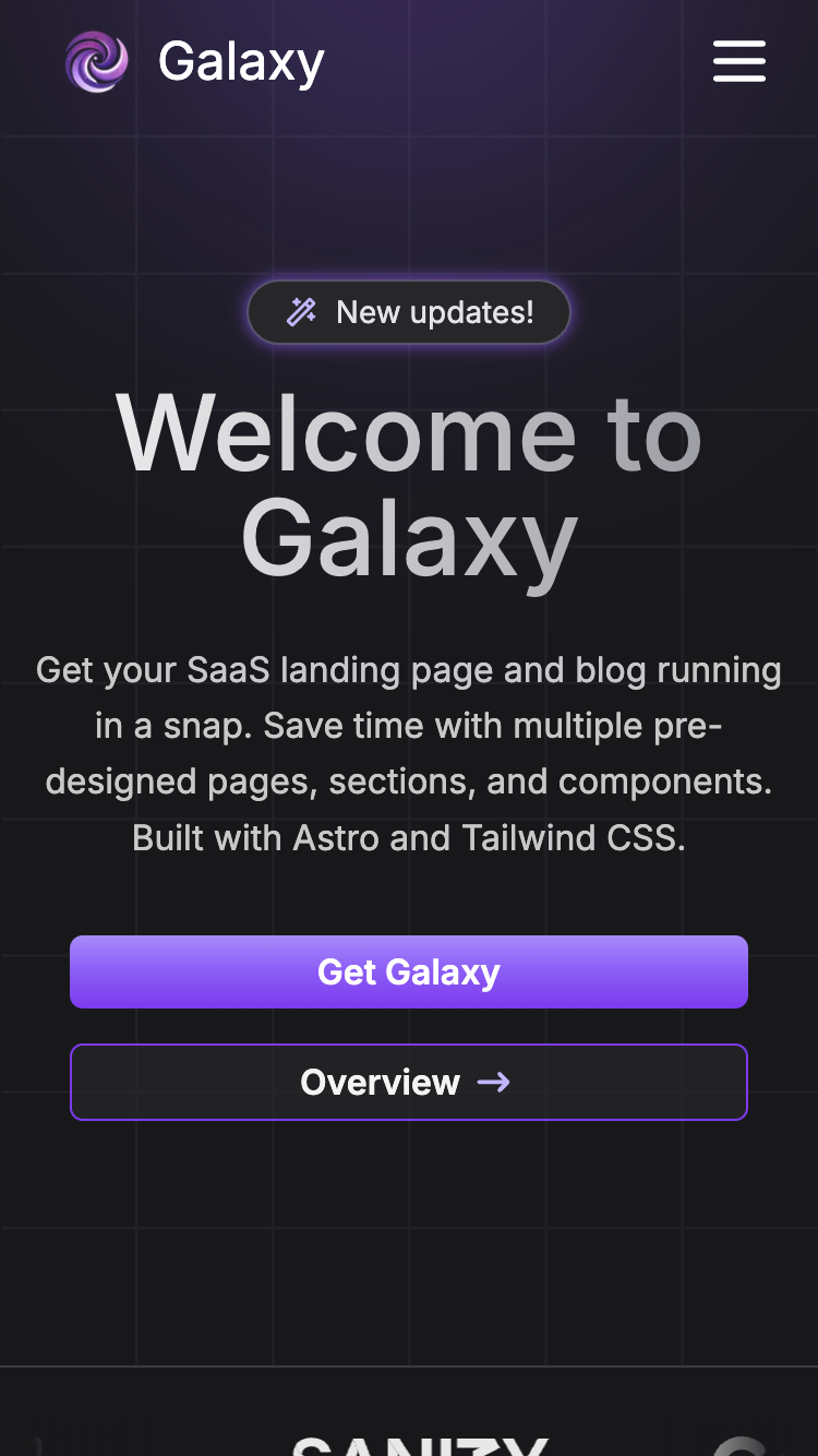 Galaxy website