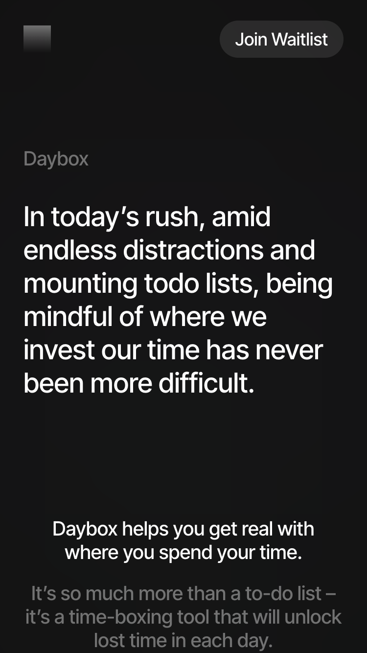 Daybox website