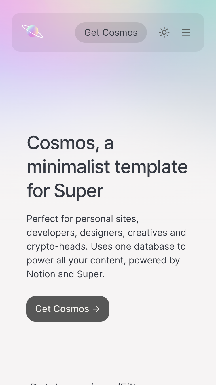 Cosmos website