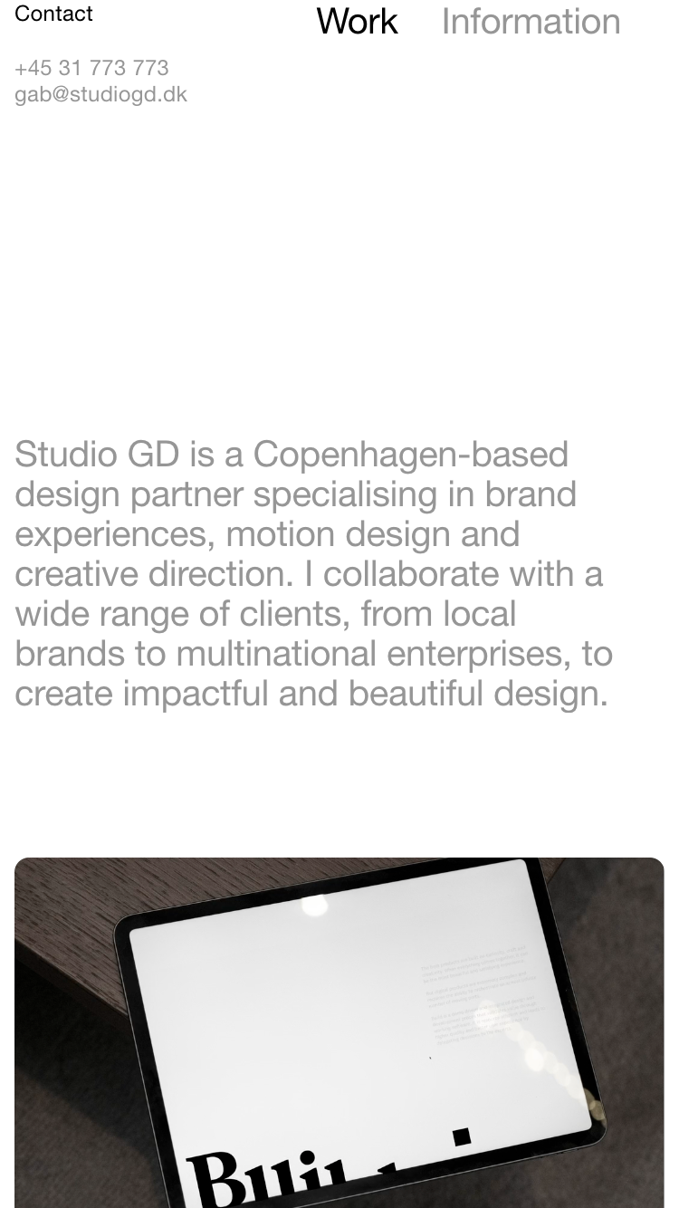 Studio GD website