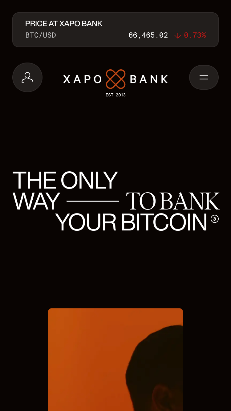 Xapo Bank website