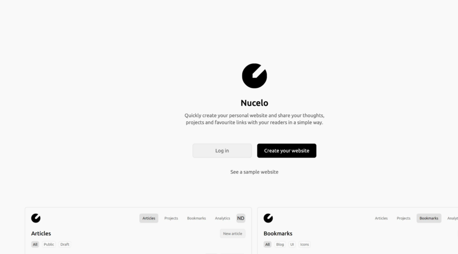 Nucelo website