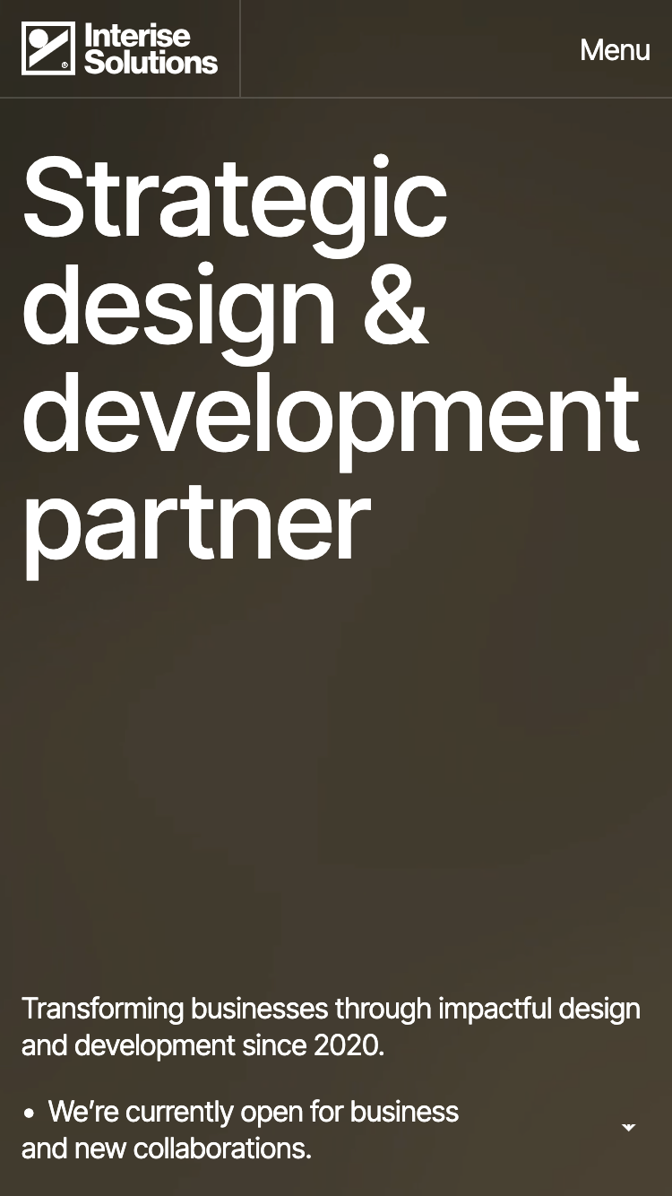 Interise Solutions website