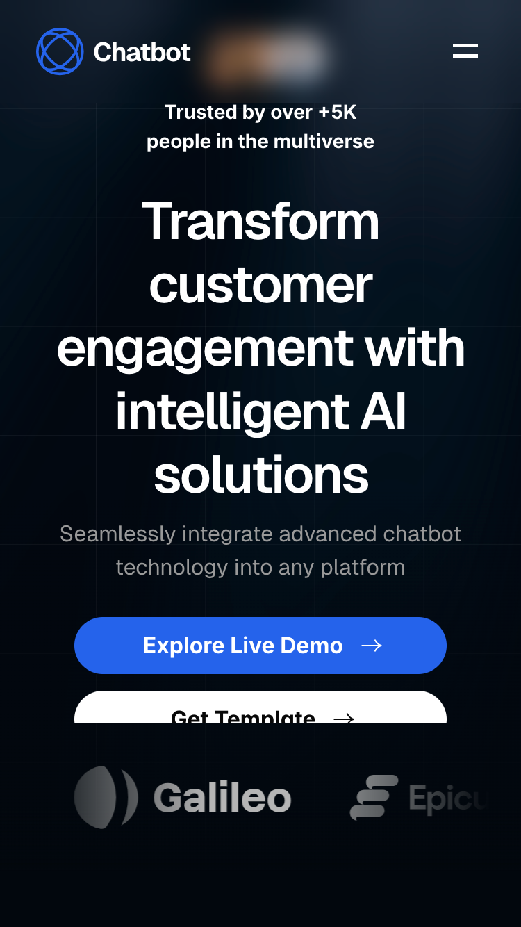AI Chatbot SaaS Template website