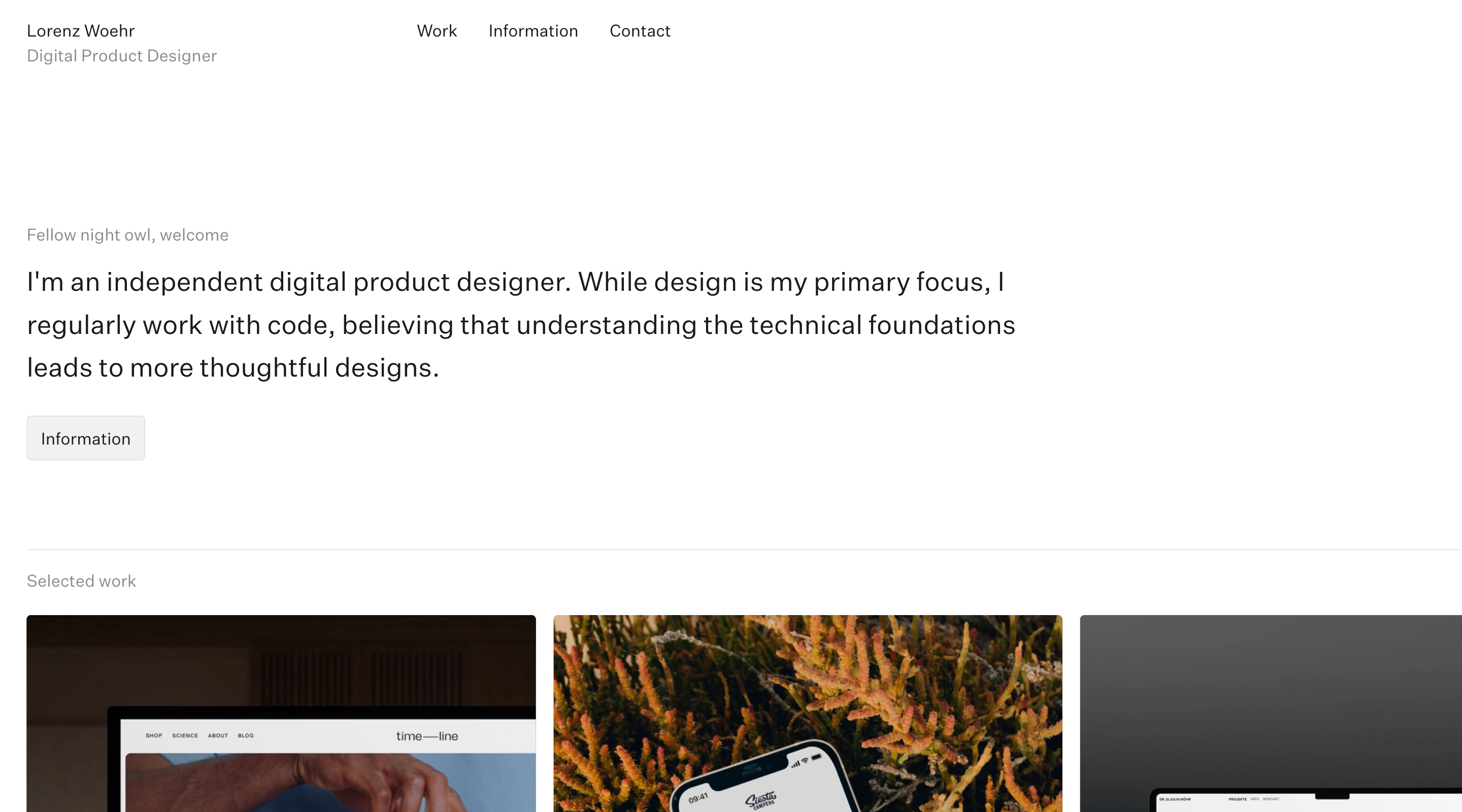 Lorenz Woehr website