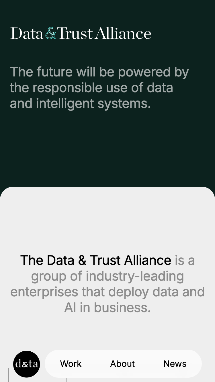 The Data & Trust Alliance website