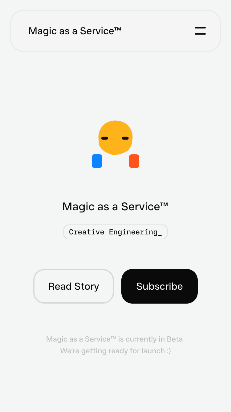Magic as a Service™ website
