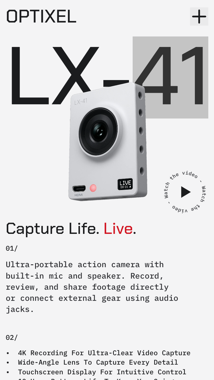 OPTIXEL website
