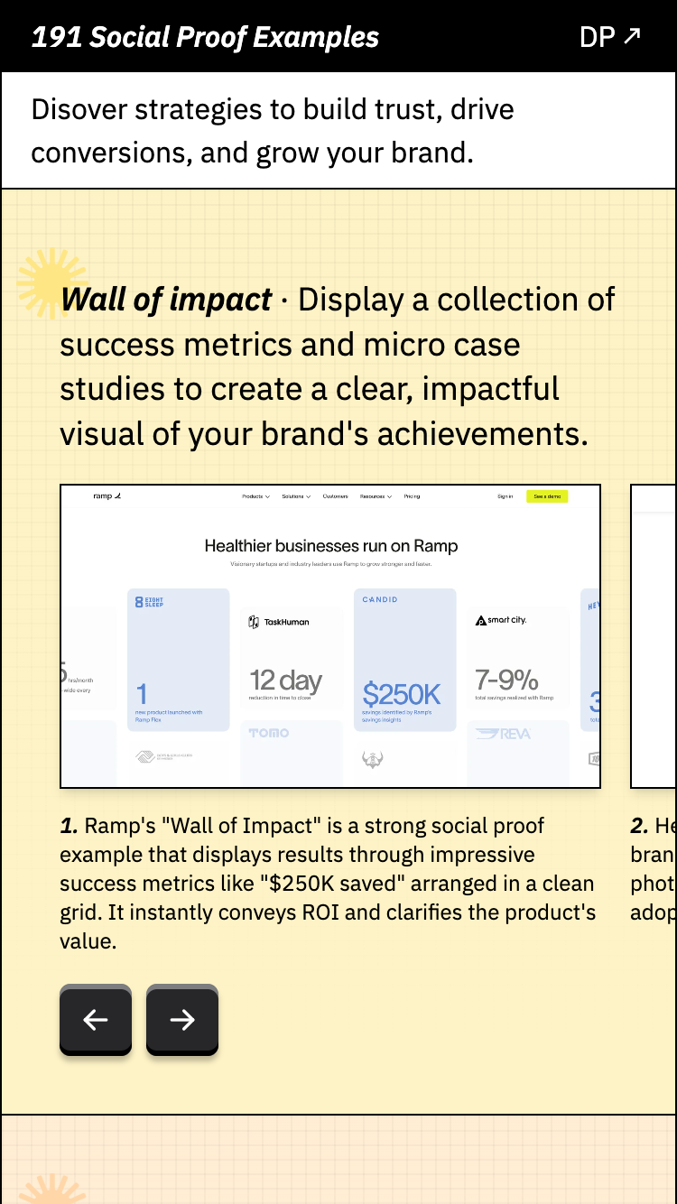 Social Proof Examples website
