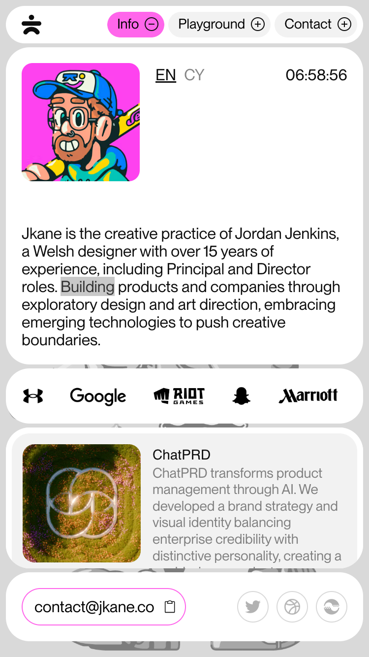 Jkane Portfolio website