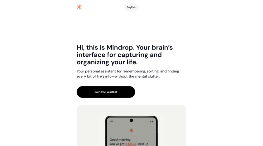 Mindrop website