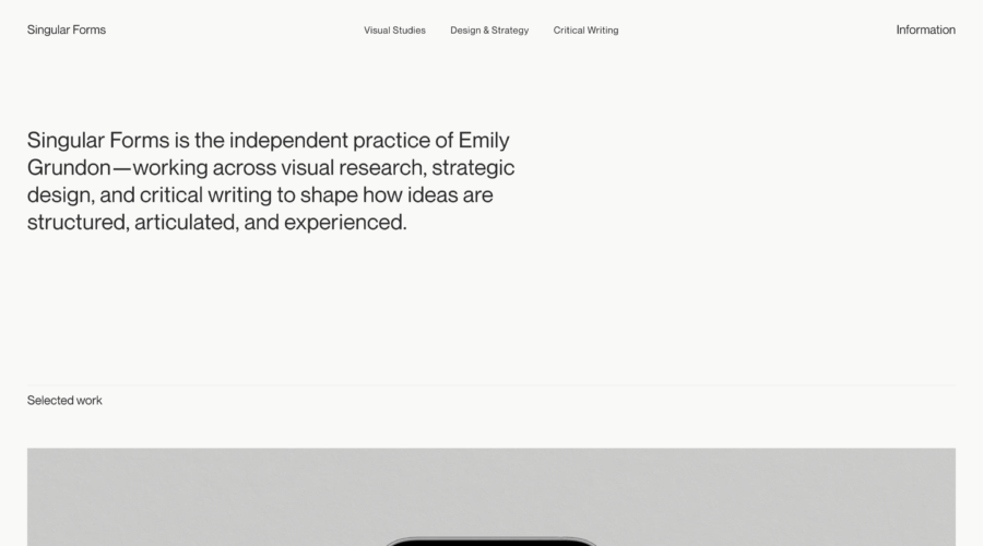 Singular Forms website