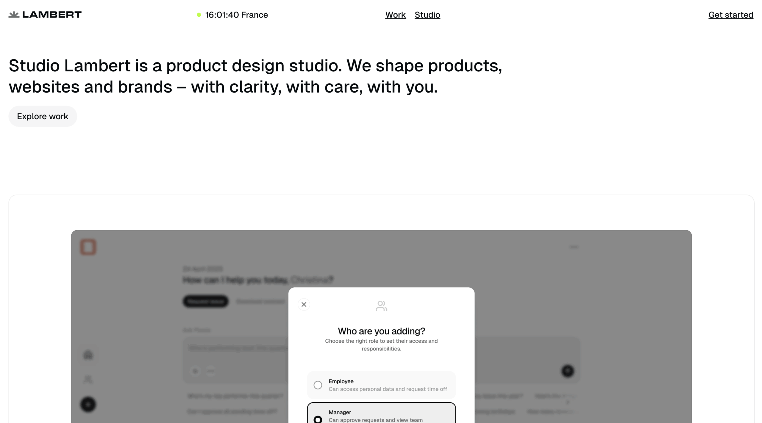 Studio Lambert website