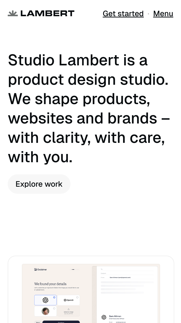 Studio Lambert website