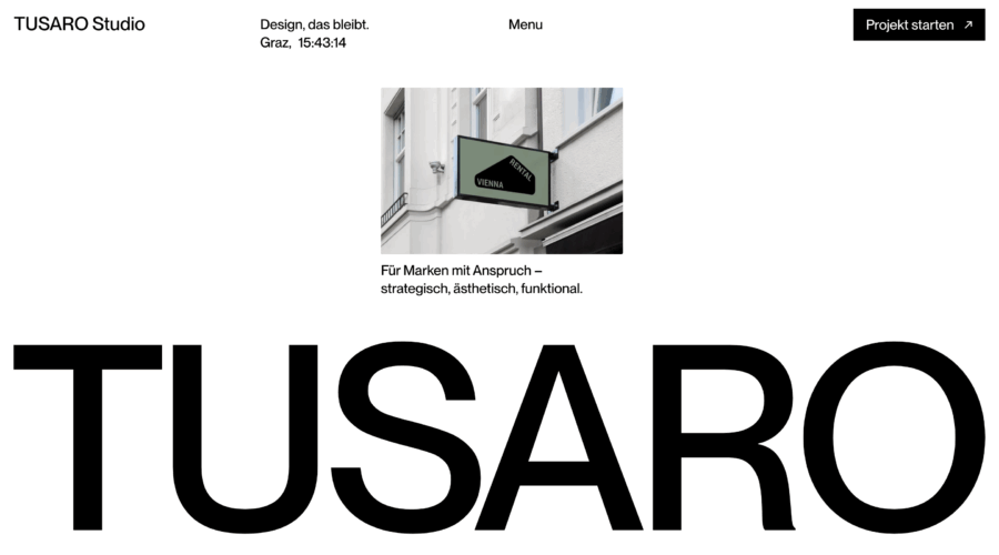 Tusaro Studio website