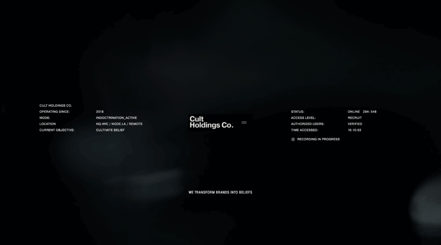 Cult Holdings Co. website