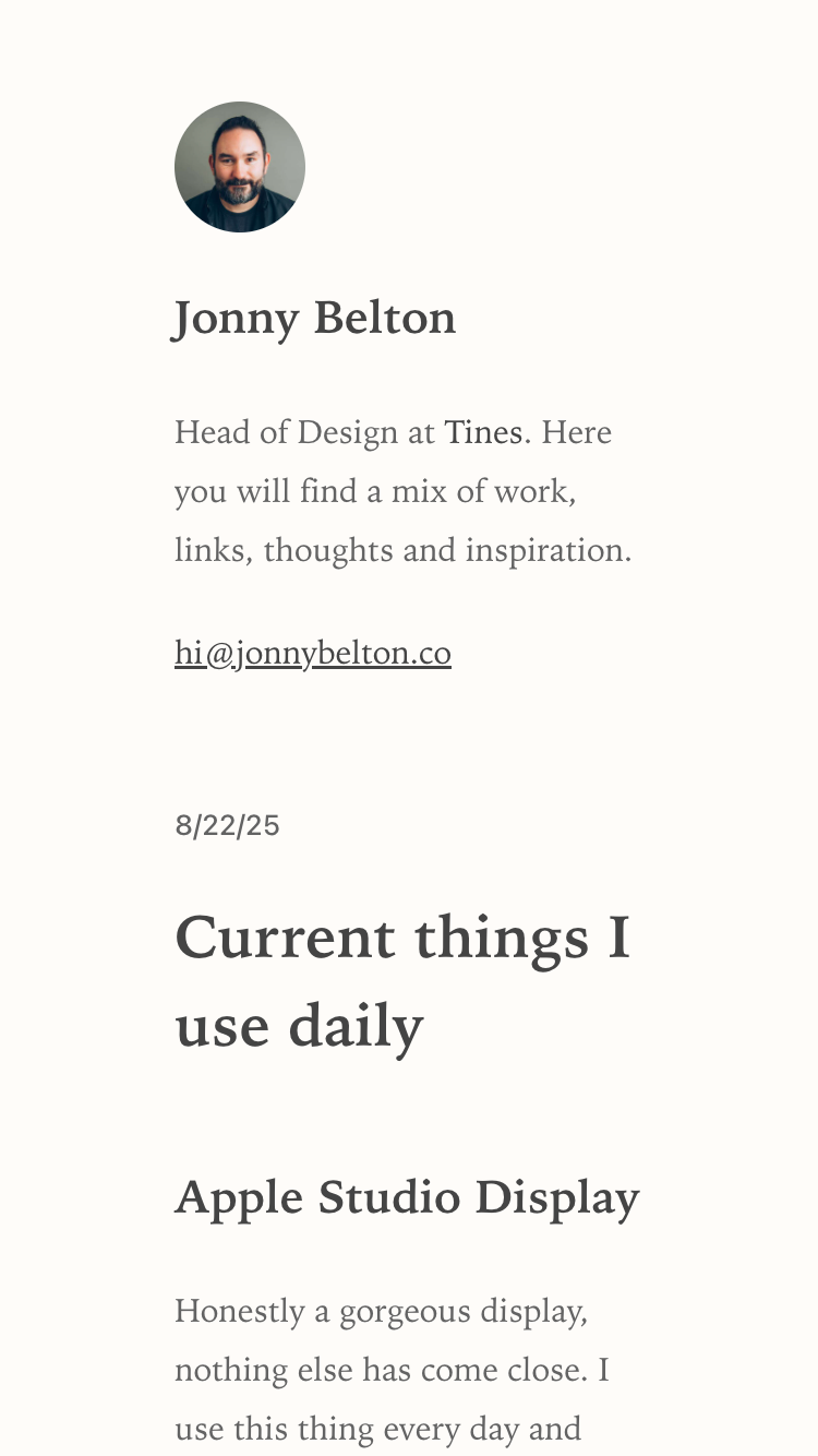 Jonny Belton website