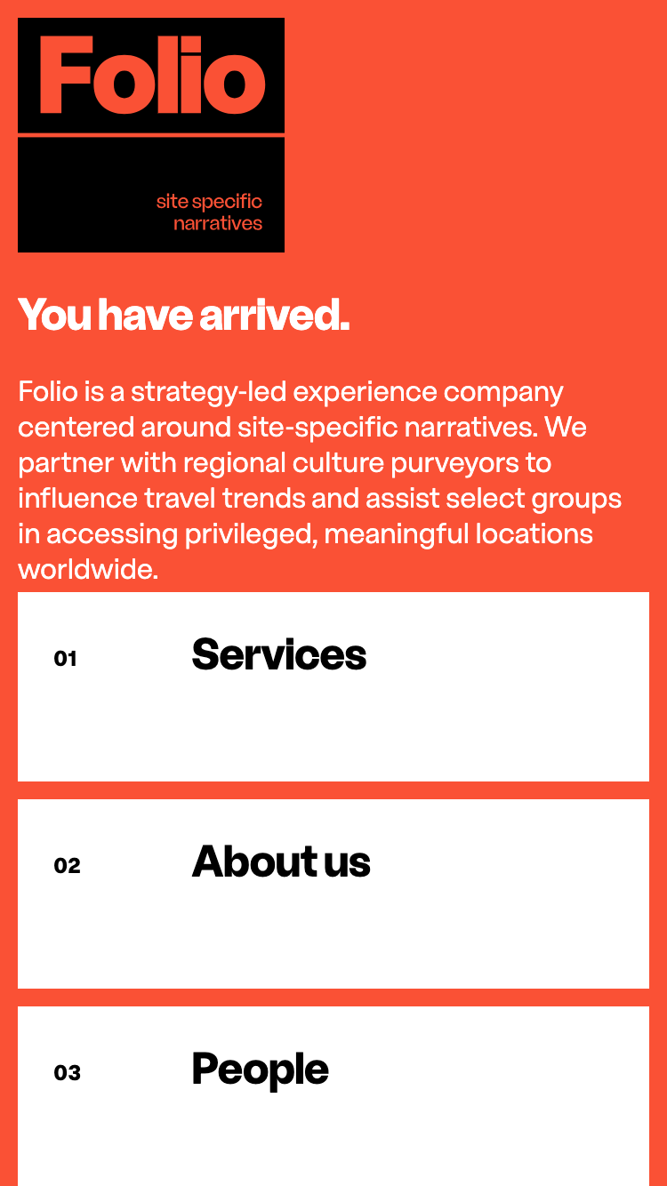 Folio website