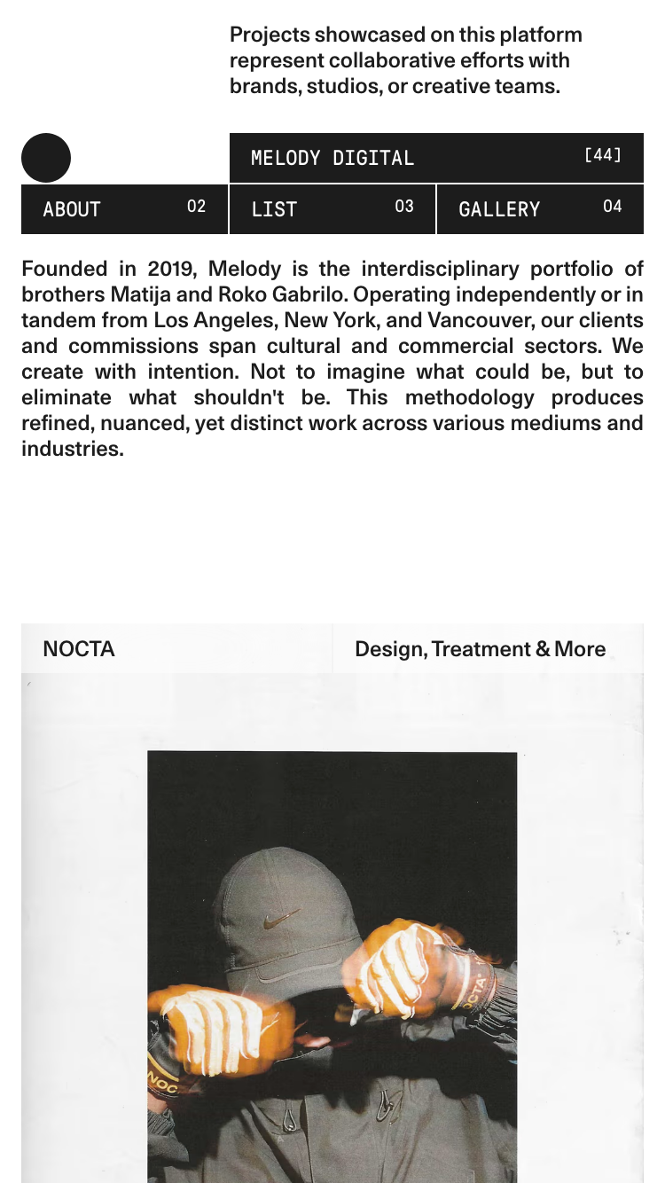 Melody Digital website